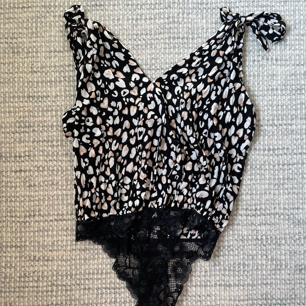 Free People Leopard Bodysuit